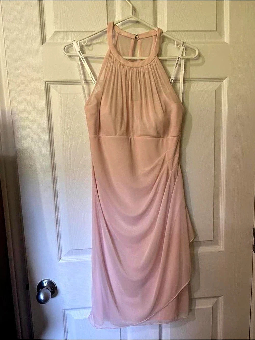 David's Bridal Ruched Midi Dress